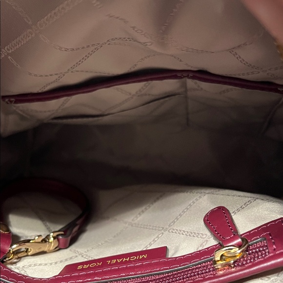 Michael Kors Glossy Red Backpack - Picture 6 of 11